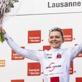 Noemi Rüegg, ici lors du Tour de Romandie, a remporté la 2e étape du Tour Down Under KEYSTONE/JEAN-CHRISTOPHE BOTT